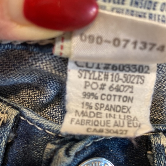 True Religion Women’s World Tour Distressed Straight Fit Johnny Jeans   SIZE  25 - Picture 12 of 16